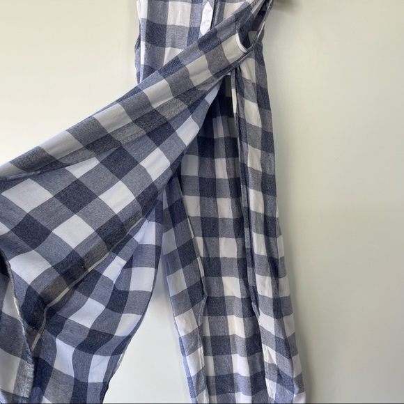 Rails Jordyn River white check split side button up sleeveless tunic top - Picture 7 of 9